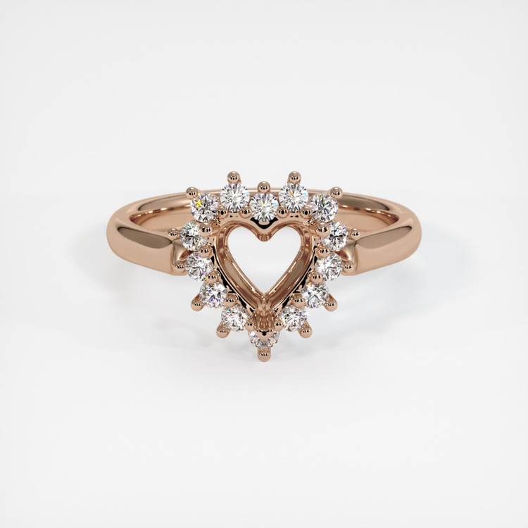 18K Rose Gold Antique Style Ring Setting