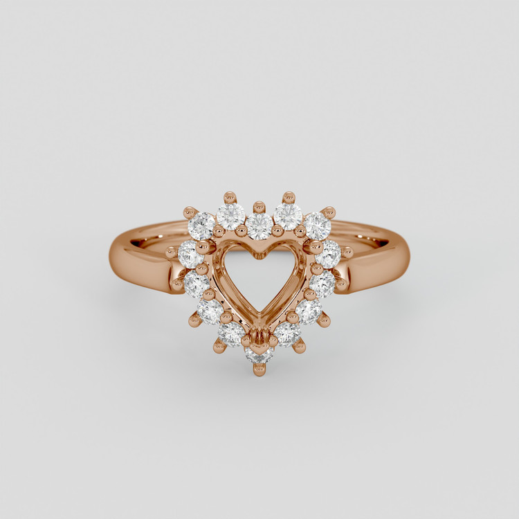18K Rose Gold Antique Style Ring Setting