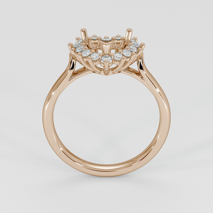 18K Rose Gold Antique Style Ring Setting