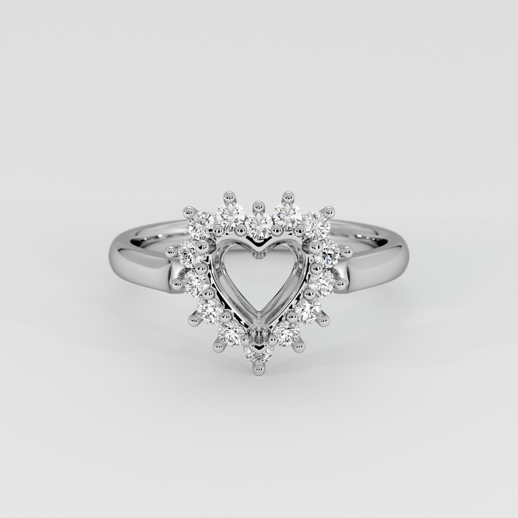 10K White Gold Antique Style Ring Setting