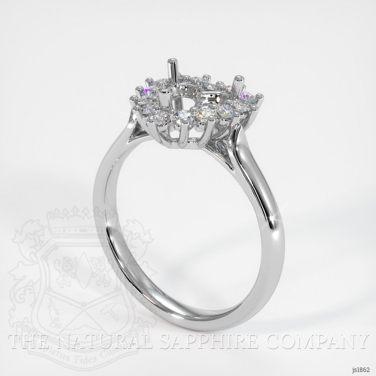 14K White Gold Antique Style Ring Setting