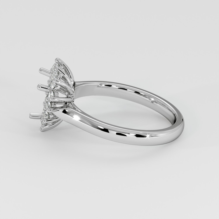 14K White Gold Antique Style Ring Setting