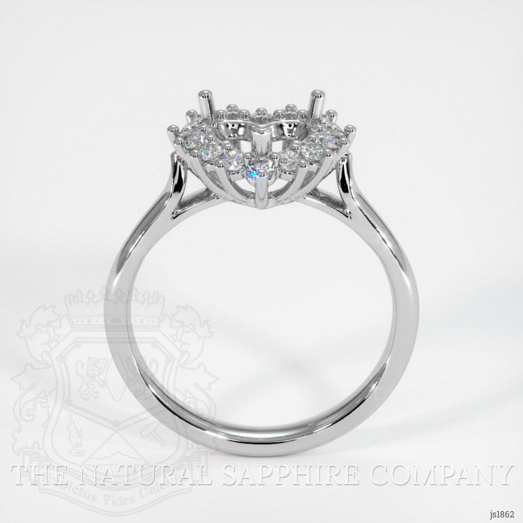 14K White Gold Antique Style Ring Setting
