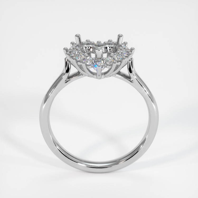 14K White Gold Antique Style Ring Setting