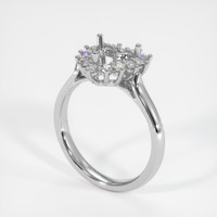 18K White Gold Antique Style Ring Setting Video