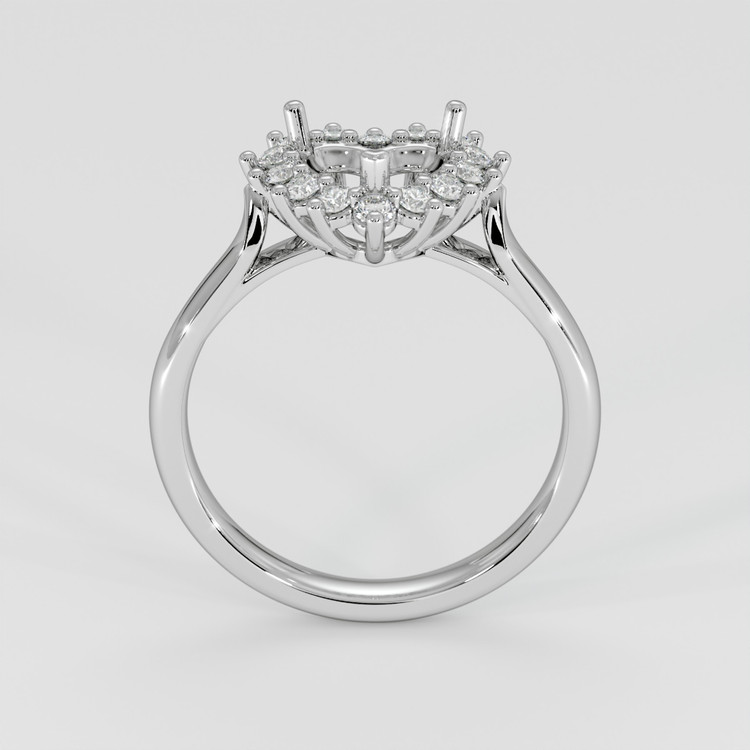 18K White Gold Antique Style Ring Setting