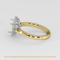 14K White & Yellow Antique Style Ring Setting Image