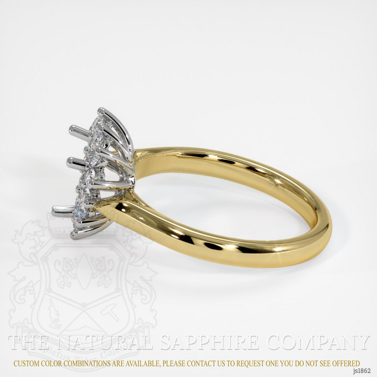 14K White & Yellow Antique Style Ring Setting