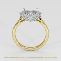 14K White & Yellow Antique Style Ring Setting Image