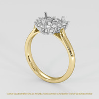 18K White & Yellow Antique Style Ring Setting Video