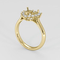 14K Yellow Gold Antique Style Ring Setting Image