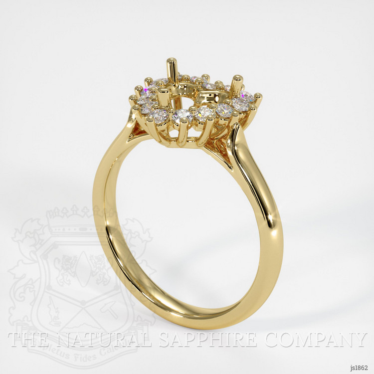 14K Yellow Gold Antique Style Ring Setting