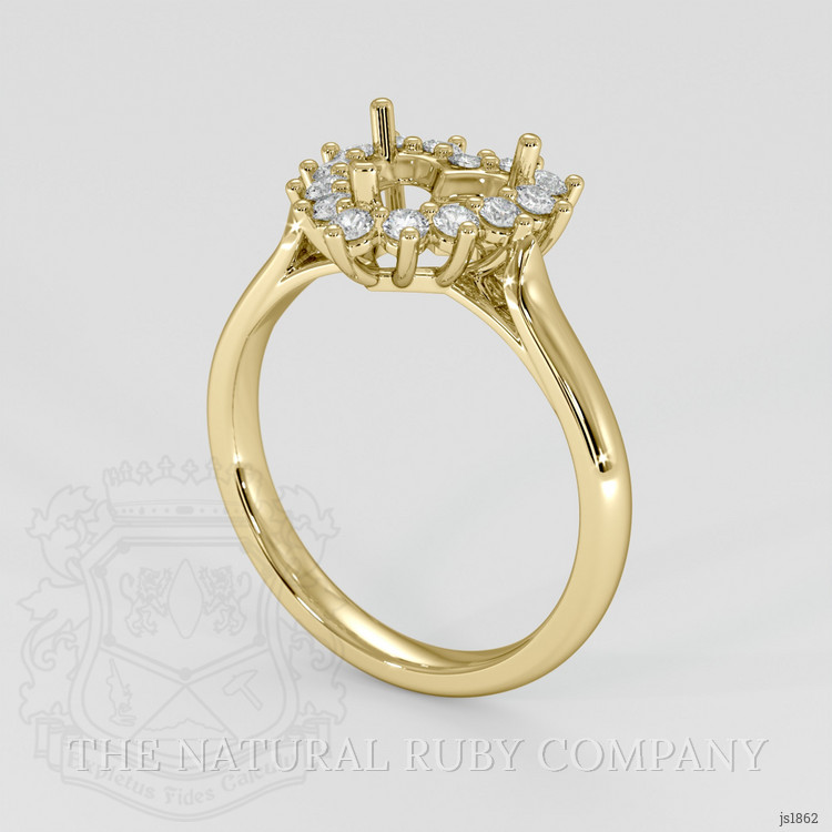 18K Yellow Gold Antique Style Ring Setting