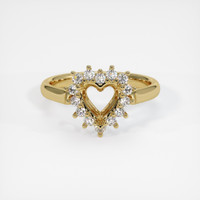 18K Yellow Gold Antique Style Ring Setting Image