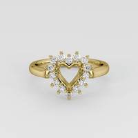 18K Yellow Gold Antique Style Ring Setting Image