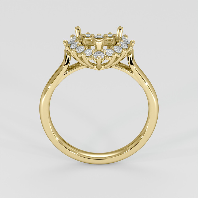 18K Yellow Gold Antique Style Ring Setting