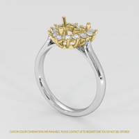 18K Yellow & White Antique Style Ring Setting Video