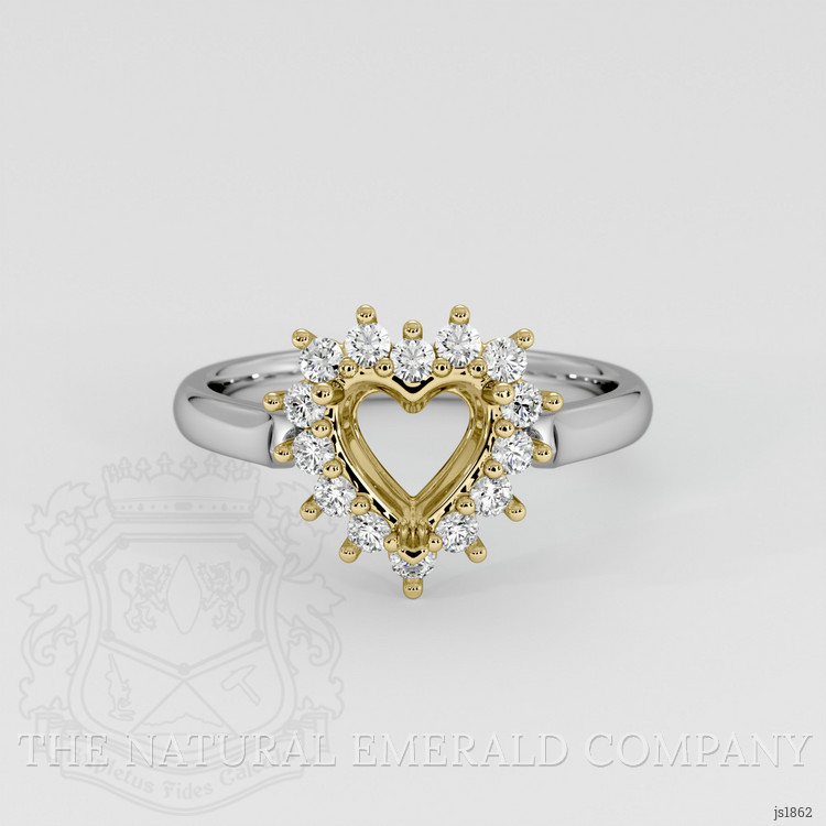 18K Yellow & White Antique Style Ring Setting