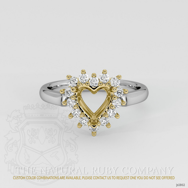 18K Yellow & White Antique Style Ring Setting