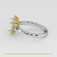 18K Yellow & White Antique Style Ring Setting Image