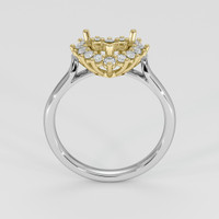 18K Yellow & White Antique Style Ring Setting Image