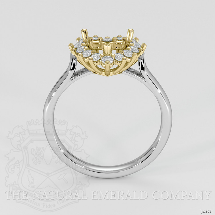 18K Yellow & White Antique Style Ring Setting