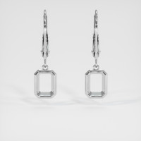 14K White Gold Bezel Earring Setting Image
