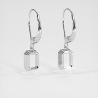 14K White Gold Bezel Earring Setting Image