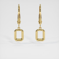 14K Yellow Gold Bezel Earring Setting Image