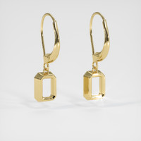 14K Yellow Gold Bezel Earring Setting Image