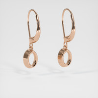14K Rose Gold Bezel Earring Setting Image