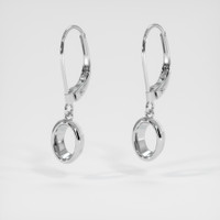 14K White Gold Bezel Earring Setting Image