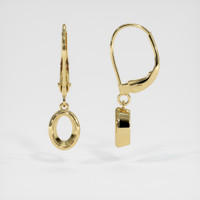 14K Yellow Gold Bezel Earring Setting Image