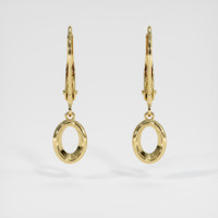 14K Yellow Gold Bezel Earring Setting Image