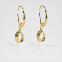14K Yellow Gold Bezel Earring Setting Image