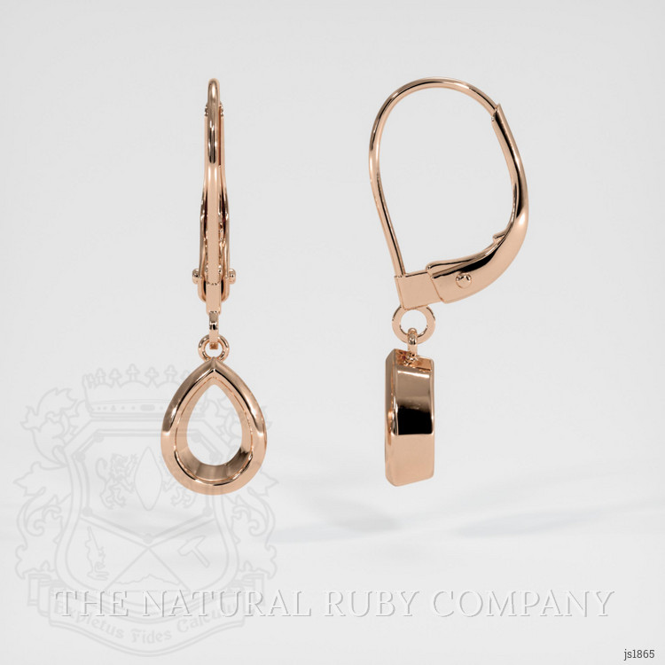 14K Rose Gold Bezel Earring Setting