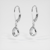 14K White Gold earring