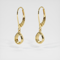 14K Yellow Gold Bezel Earring Setting Image