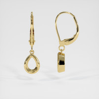 14K Yellow Gold Bezel Earring Setting Image