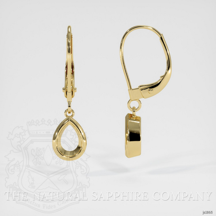14K Yellow Gold Bezel Earring Setting