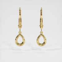 14K Yellow Gold Bezel Earring Setting Image