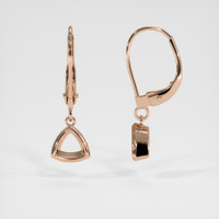 14K Rose Gold Bezel Earring Setting Image
