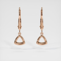 14K Rose Gold Bezel Earring Setting Image
