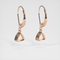 14K Rose Gold Bezel Earring Setting Image