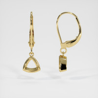 14K Yellow Gold Bezel Earring Setting Image