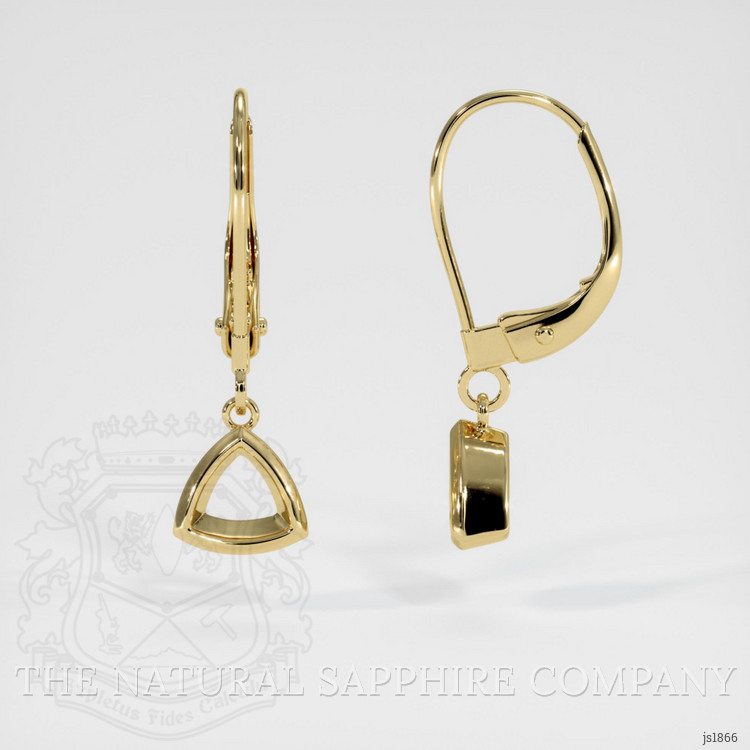 14K Yellow Gold Bezel Earring Setting
