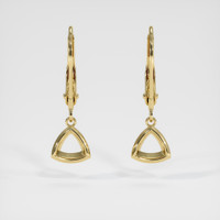 14K Yellow Gold Bezel Earring Setting Image