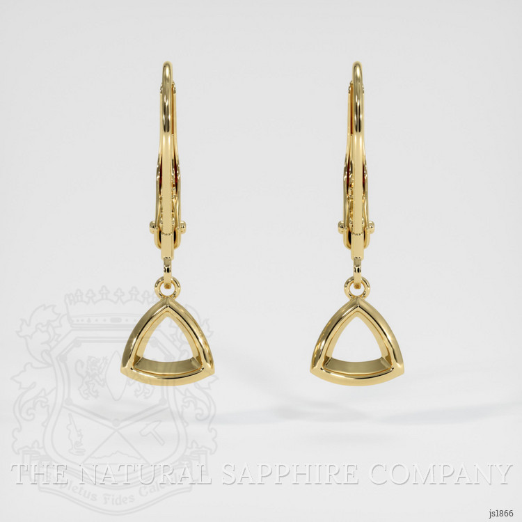 14K Yellow Gold Bezel Earring Setting