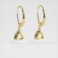 14K Yellow Gold Bezel Earring Setting Image