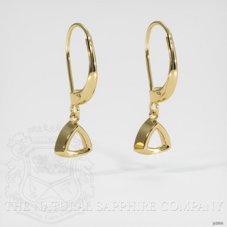 14K Yellow Gold Bezel Earring Setting